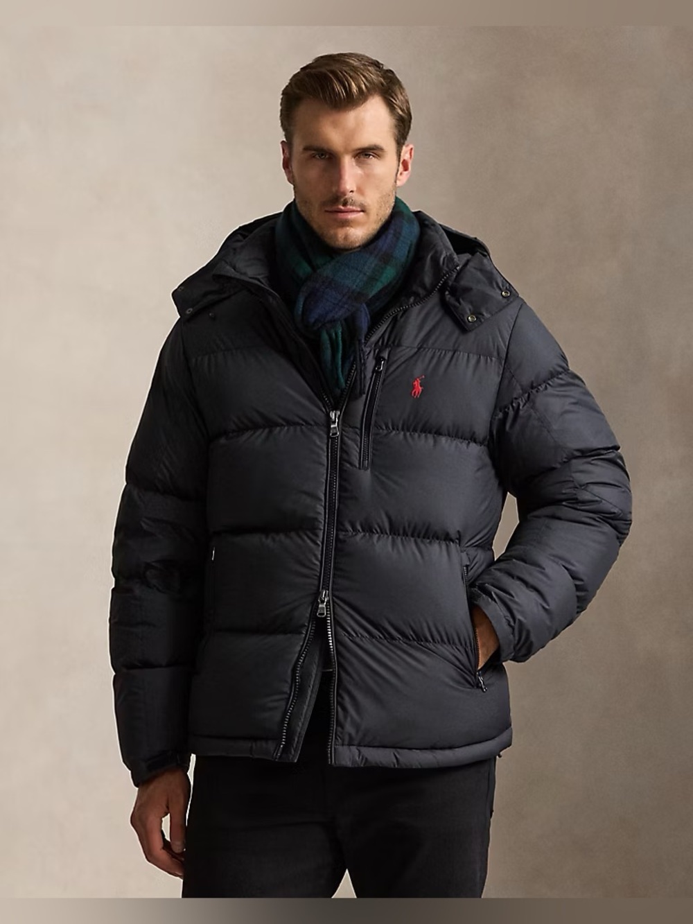 $348 Men’s Polo RL Ralph Lauren Navy Blue Down Jacket Designer Puffer Coat XL